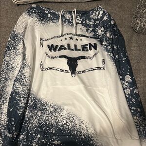 SHEIN Black and White Graphic Hoodie